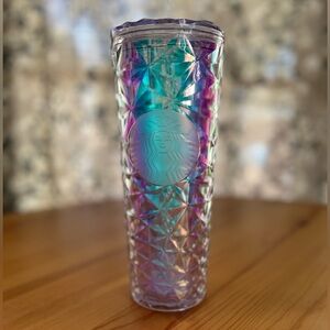 Starbucks 2023 Holiday Venti cup with straw - clear iridescent